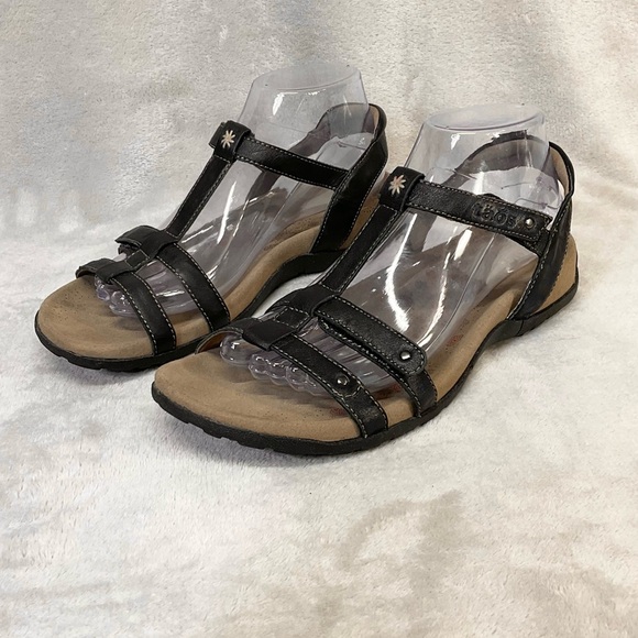 Taos Trophy Sandal in Black Womens Sz 9 - Picture 2 of 9